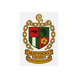 Mattocks Family Crest Poker Playing Cards — Custom Coat of Arms Deck