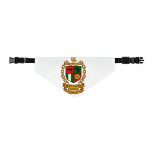Embroidered Family Crest Pet Bandana Collar — Customizable Coat Crest Dog & Cat Accessory