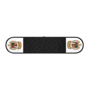 Coat of Arms Double Oven Mitts - Quilted Black Pot Holder Wrap
