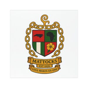 Car Magnet — Mattocks Family Crest Coat of Arms ("Love Makes Us One")