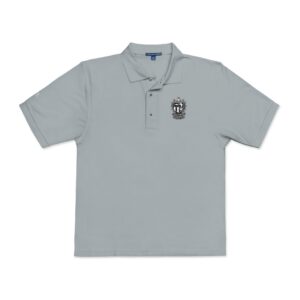 Embroidered Regal Crest Polo Shirt — Classic Crown Emblem