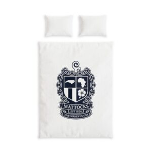 Mattocks Family Crest Cotton Bed Set — Personalized Heritage Duvet Cover