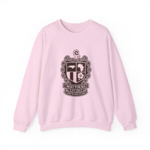 Crewneck Sweatshirt — Personalized Mattocks Family Crest “Love Makes Us One”
