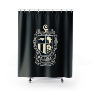 Mattocks Family Crest Shower Curtain – Personalized Coat of Arms Bathroom Decor