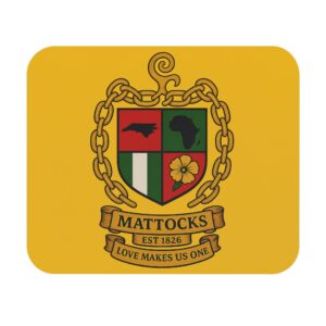 Mattocks Family Crest Mouse Pad — Personalized Coat of Arms Desk Mat
