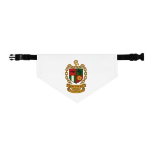 Embroidered Family Crest Pet Bandana Collar — Customizable Coat Crest Dog & Cat Accessory