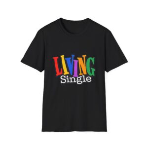 Living Single T-Shirt — Colorful Retro 'Living Single' Graphic Tee