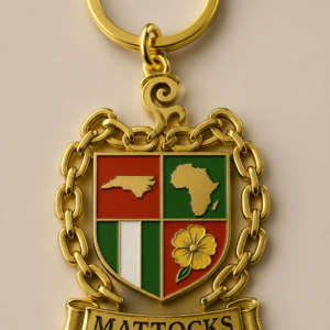 Mattocks Family Crest Deluxe Key Chain
